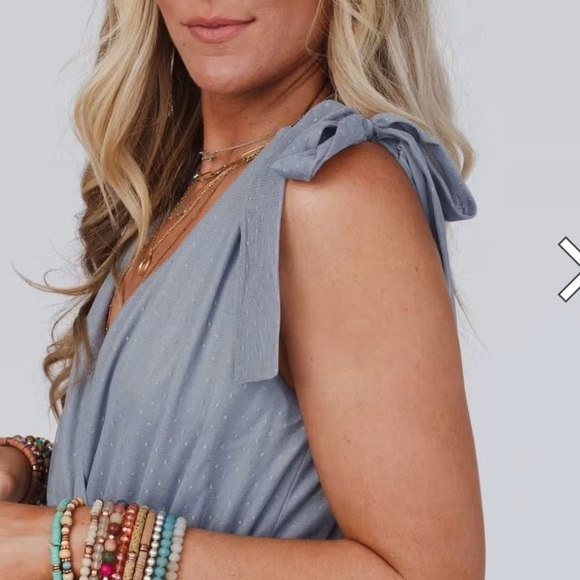 Three Bird Nest Gray Layered Midi Dress - Picture 6 of 11